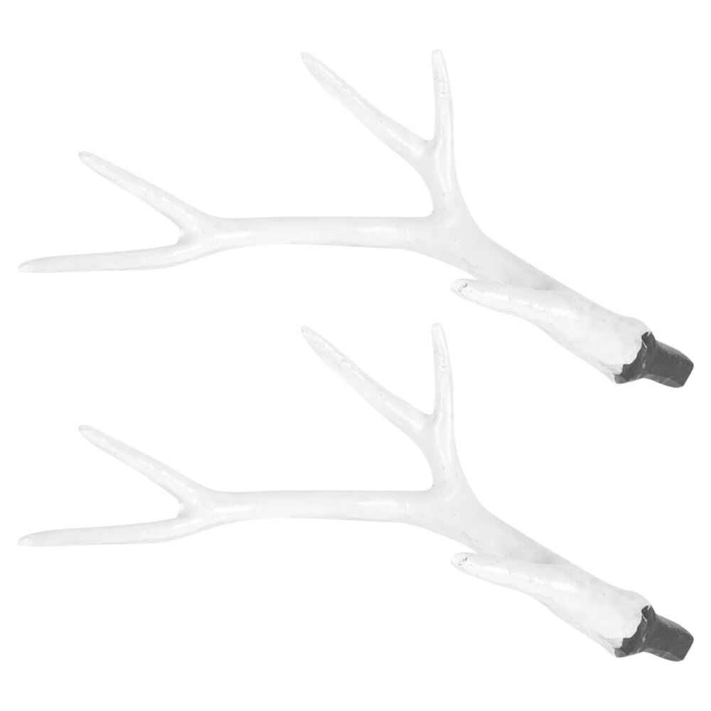 2336 10 Pair Plastic Deer Antlers Faux Antlers White Deer Antler Decor DIY